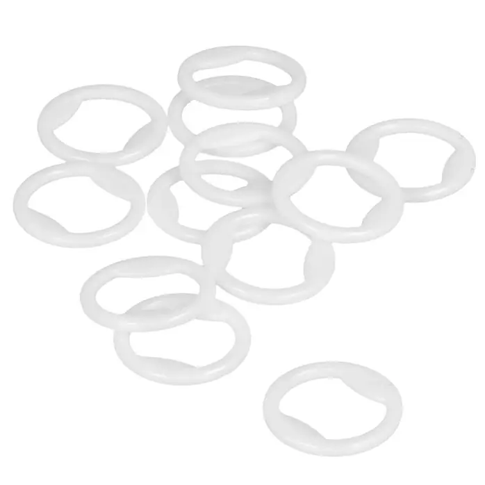 Kółka bieliźniane plastikowe 10 mm białe do biustonoszy, ramiączek, strojów kąpielowych op.100 szt.