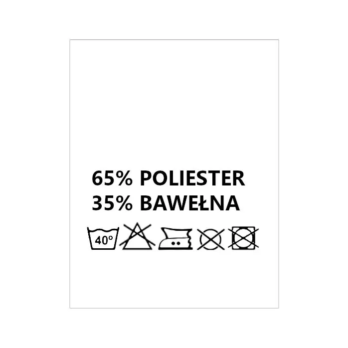 Wszywki surowcowo-ostrzegawcze 65% POLIESTER 35% BAWEŁNA 40° 20 x 22mm