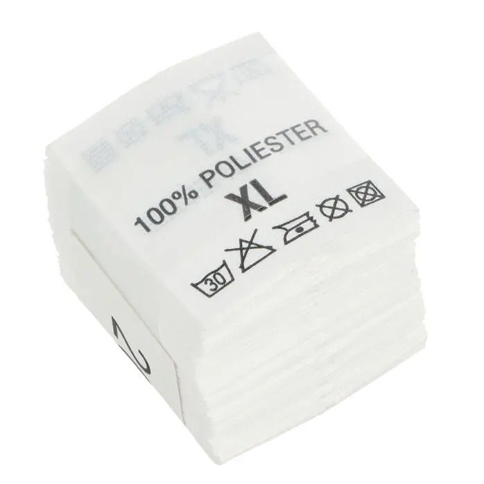 Wszywki surowcowo-ostrzegawcze rozmiar XL 100% POLIESTER 30° B-So 151