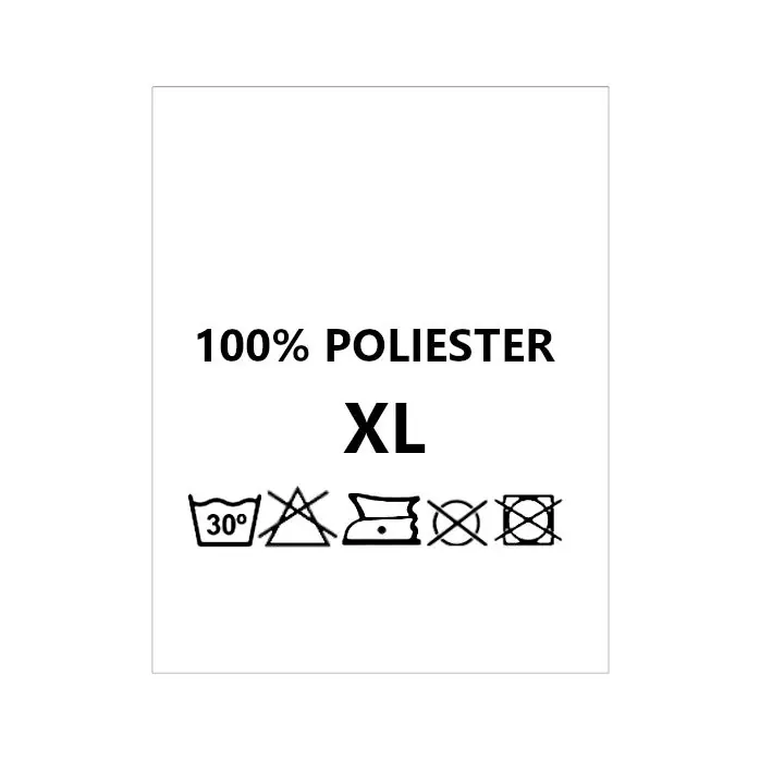 Wszywki surowcowo-ostrzegawcze rozmiar XL 100% POLIESTER 30° B-So 151