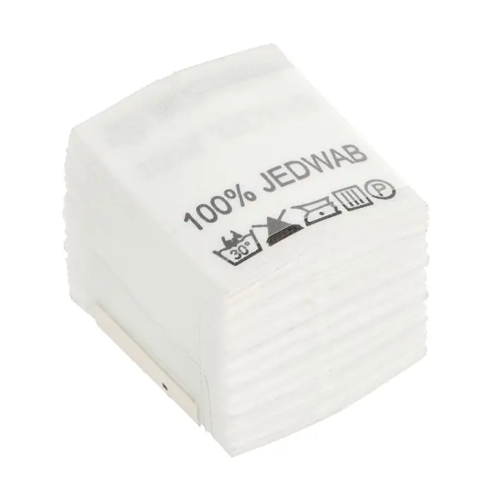Wszywki surowcowo-ostrzegawcze 100% JEDWAB 30° prać ręcznie 20 x 22mm