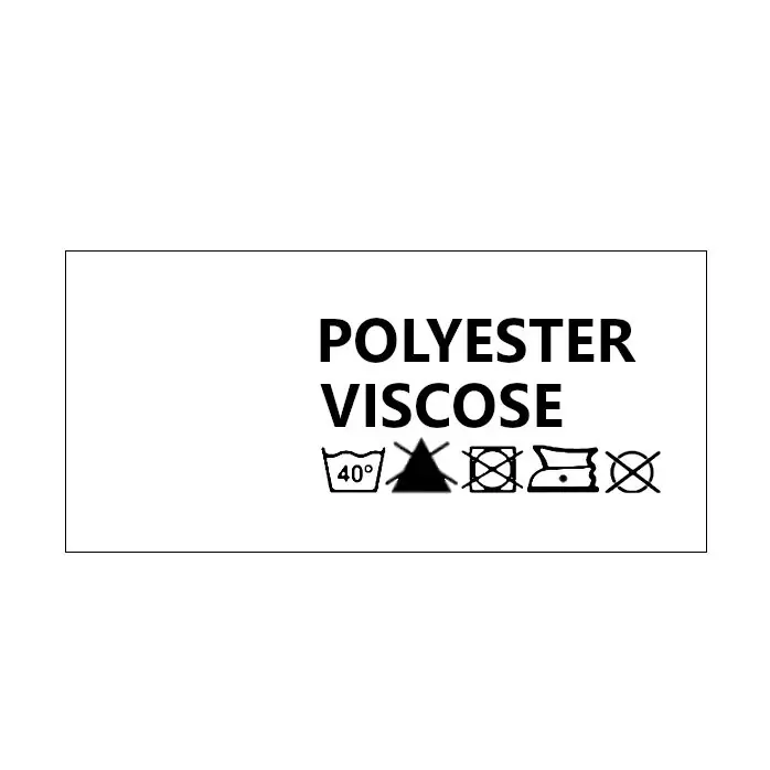 Wszywki surowcowo-ostrzegawcze POLYESTER VISCOSE 40° 32 x 15mm