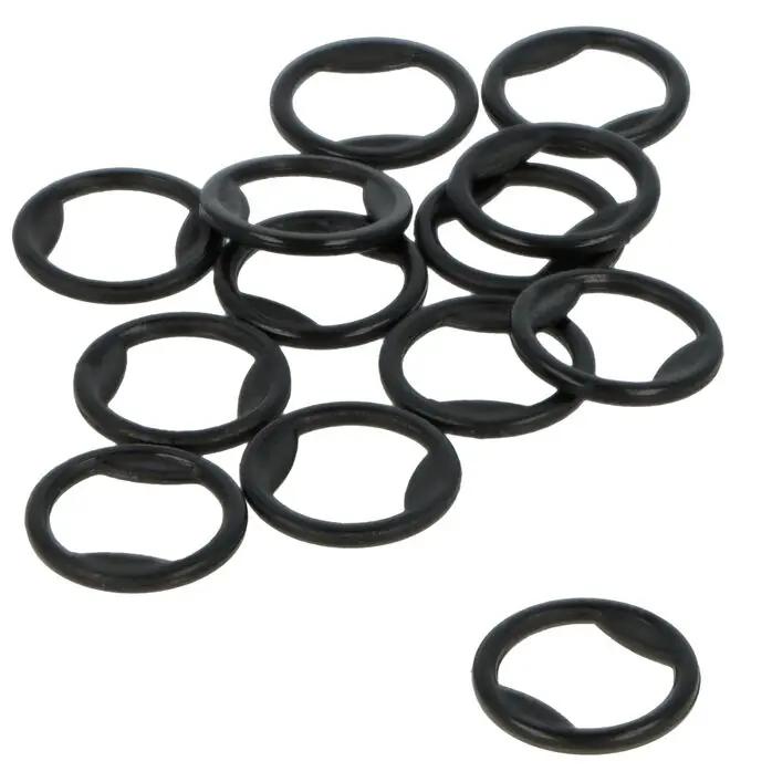 Kółka bieliźniane plastikowe 10 mm czarne do biustonoszy, ramiączek, strojów kąpielowych op.100 szt.