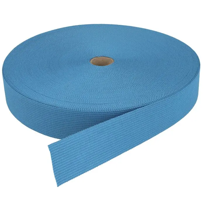 Taśma lamówka dziana 30mm kolor niebieski 50mb