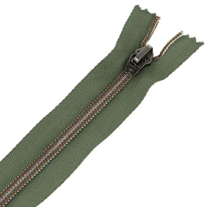 Zamek błyskawiczny #5 nierozdzielczy ozdobny 12cm kolor zielony khaki