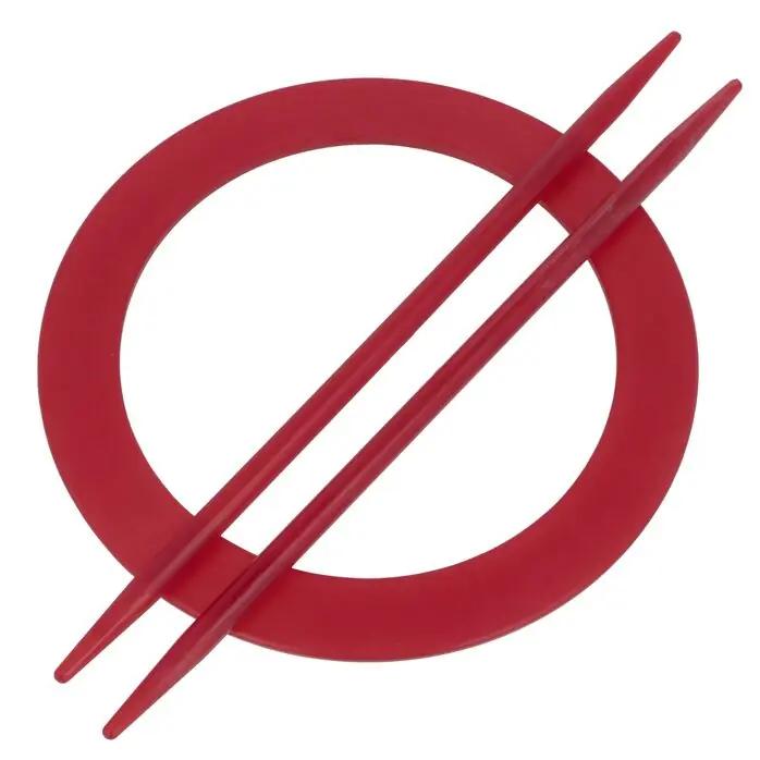 Ozdobny okrągły uchwyt do firan i zasłon kolor bordowy transparentny