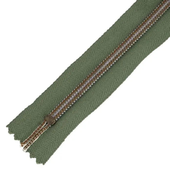 Zamek błyskawiczny #5 nierozdzielczy ozdobny 12cm kolor zielony khaki