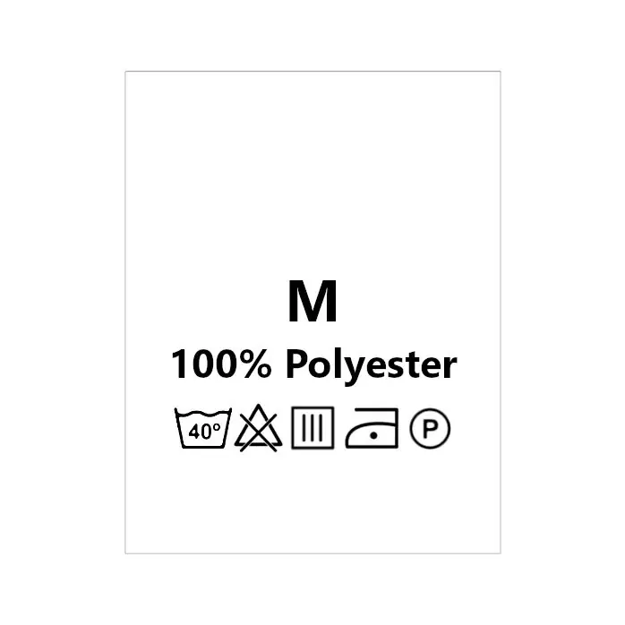 Wszywki surowcowo-ostrzegawcze rozmiar M 100% Polyester 40° duże