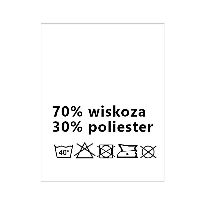 Wszywki surowcowo-ostrzegawcze 70% wiskoza 30% poliester 40° 20 x 22mm