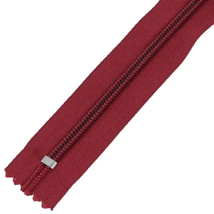 Zamek błyskawiczny #5 nierozdzielczy 14cm kolor bordowy