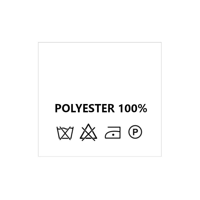 Wszywki surowcowo-ostrzegawcze POLYESTER 100% nie prać 25 x 26mm