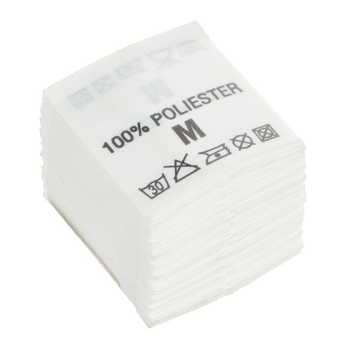 Wszywki surowcowo-ostrzegawcze rozmiar M 100% POLIESTER 30° B-So 149