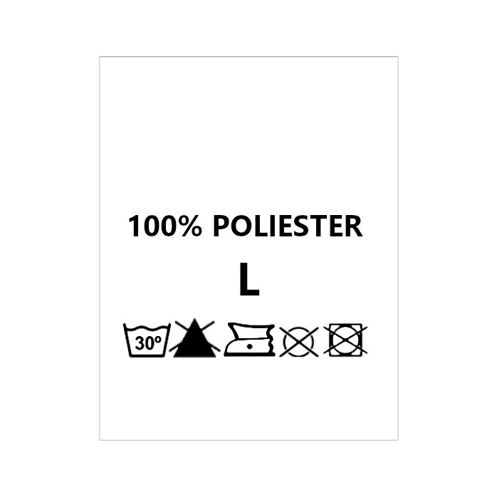 Wszywki surowcowo-ostrzegawcze rozmiar L 100% POLIESTER 30° B-So 150