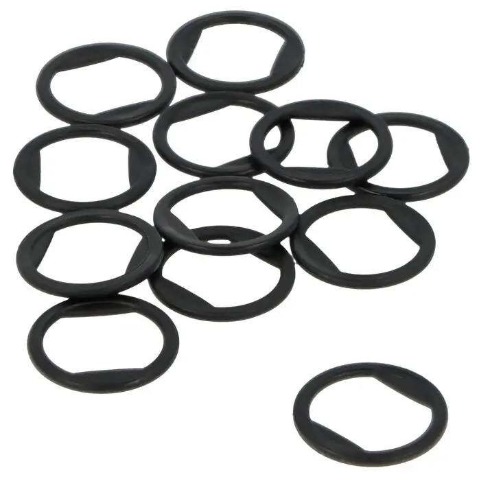 Kółka bieliźniane plastikowe 14 mm czarne do biustonoszy, ramiączek, strojów kąpielowych op.100 szt.