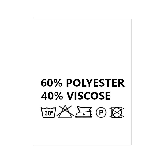 Wszywki surowcowo-ostrzegawcze 60% POLYESTER 40% VISCOSE 30° 20 x 22mm