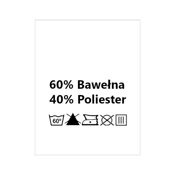 Wszywki surowcowo-ostrzegawcze 60% Bawełna 40% Poliester 60°