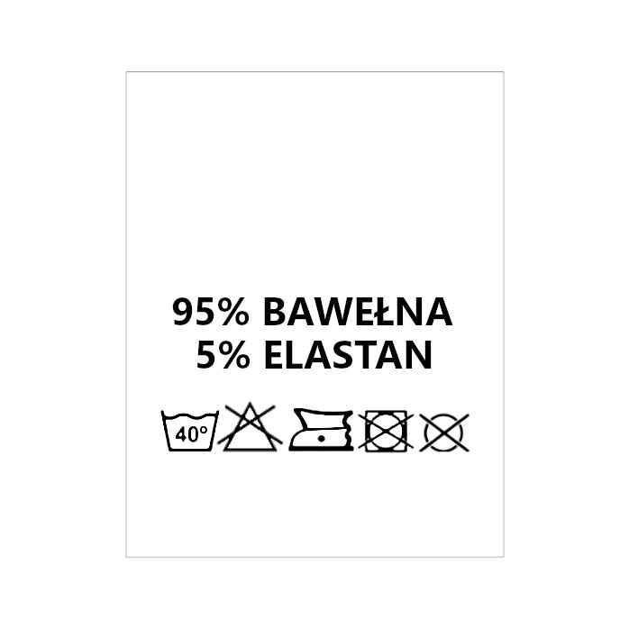 Wszywki surowcowo-ostrzegawcze 95% BAWEŁNA 5% ELASTAN 40° 20 x 22mm