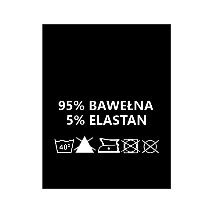 Wszywki surowcowo-ostrzegawcze 95% BAWEŁNA 5% ELASTAN 40° B-So 052 czarne