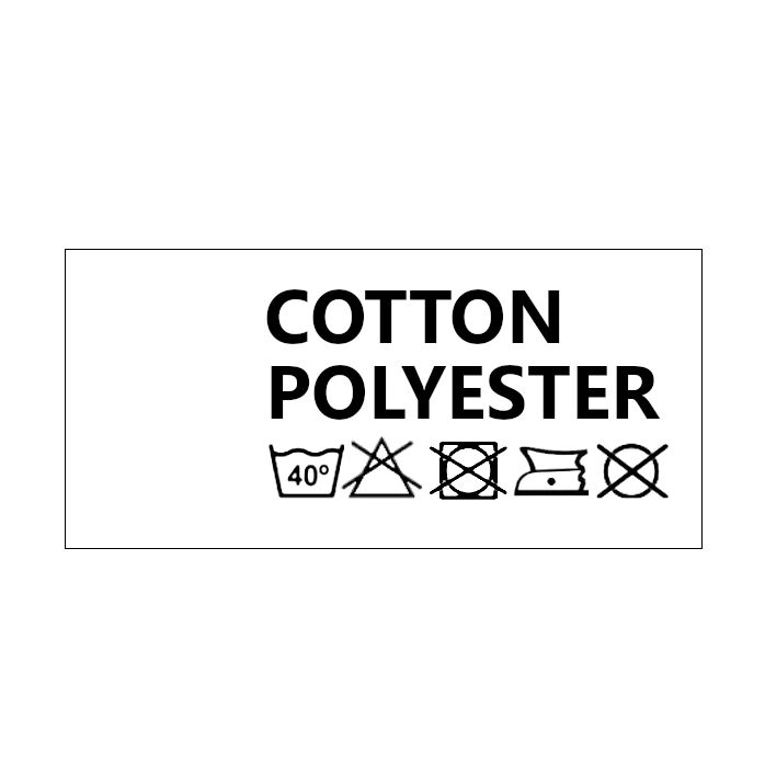 Wszywki surowcowo-ostrzegawcze COTTON POLYESTER 40° 32 x 15mm