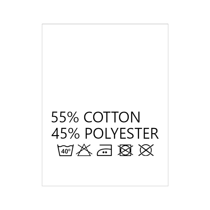 Wszywki surowcowo-ostrzegawcze 55% COTTON 45% POLYESTER 40° 20 x 22mm