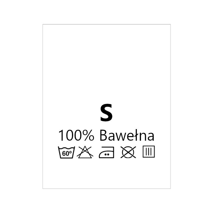 Wszywki surowcowo-ostrzegawcze rozmiar S 100% Bawełna 60°