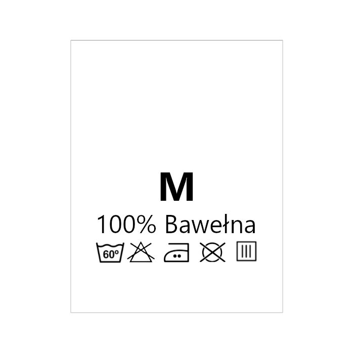Wszywki surowcowo-ostrzegawcze rozmiar M 100% Bawełna 60° duże