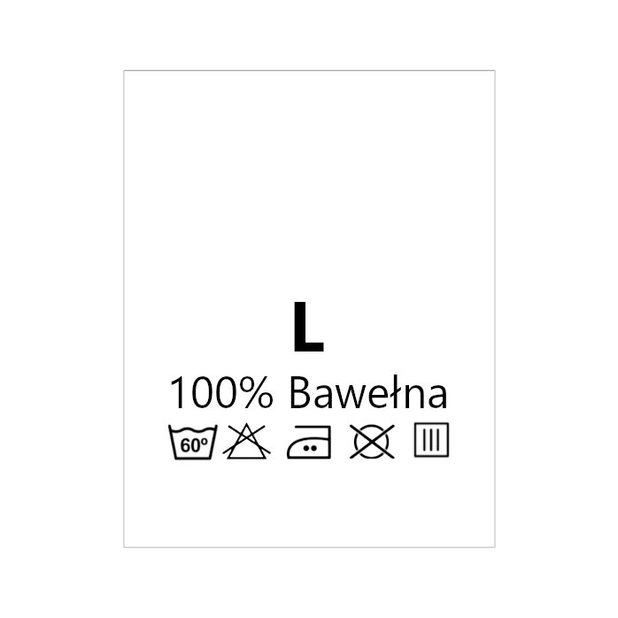 Wszywki surowcowo-ostrzegawcze rozmiar L 100% Bawełna 60°