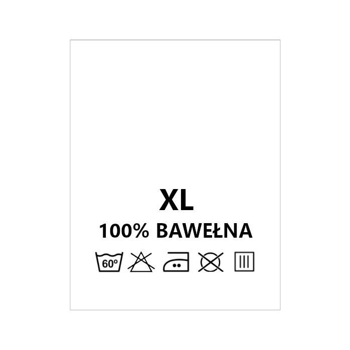 Wszywki surowcowo-ostrzegawcze rozmiar XL 100% Bawełna 60° duże