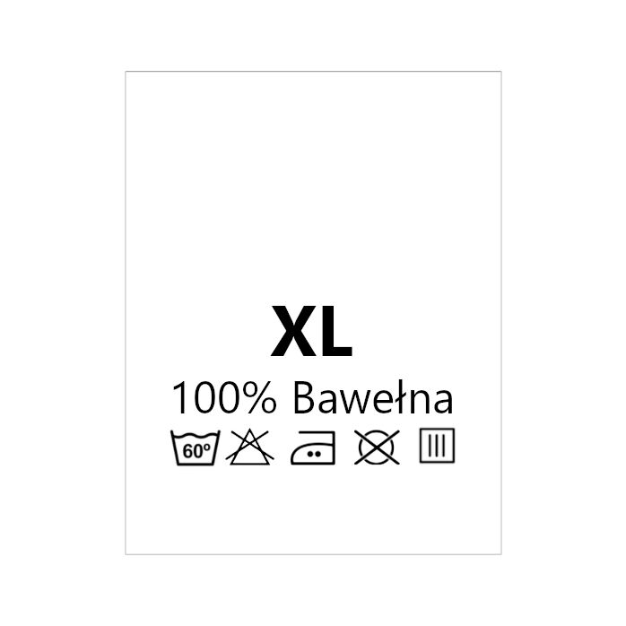Wszywki surowcowo-ostrzegawcze rozmiar XL 100% Bawełna 60°