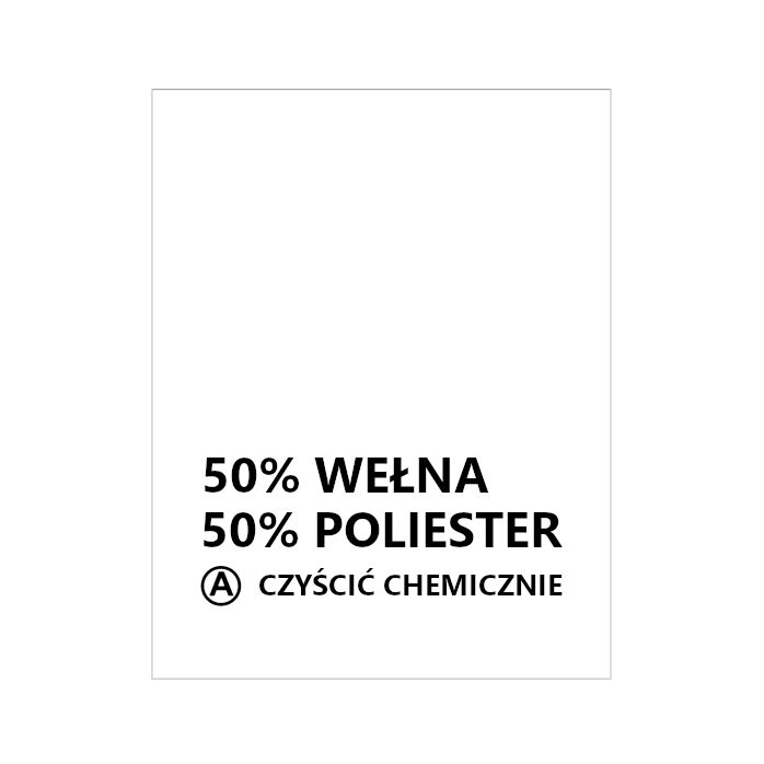 Wszywki surowcowo-ostrzegawcze 50% WEŁNA 50% POLIESTER czyścić chemicznie 20 x 22mm