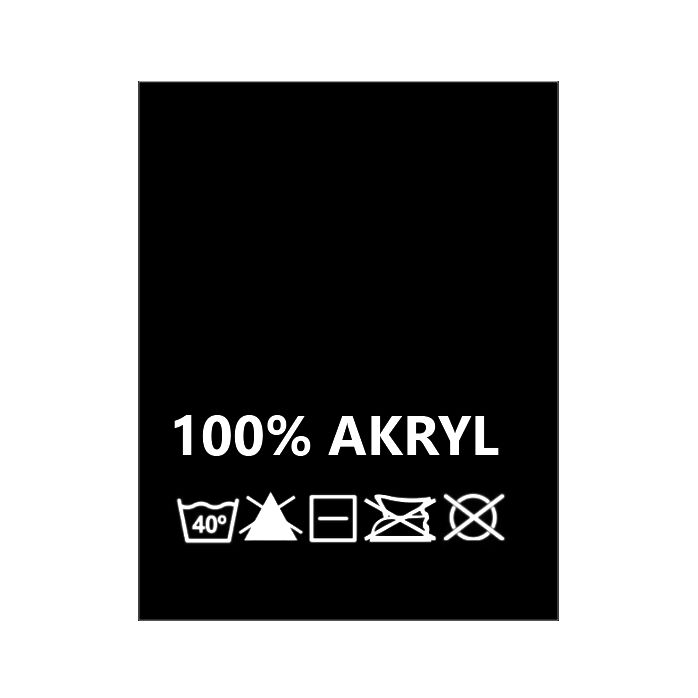 Wszywki surowcowo-ostrzegawcze 100% AKRYL 40° czarne 20 x 22mm