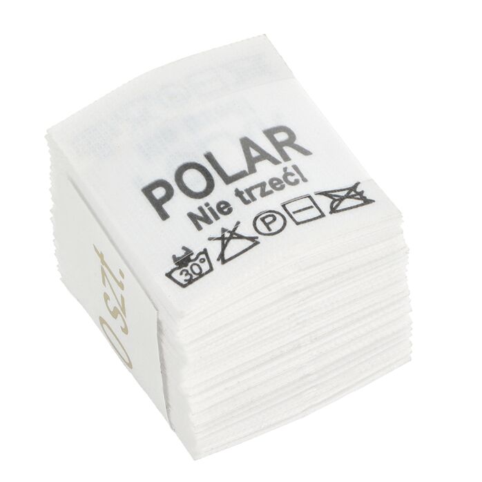 Wszywki surowcowo-ostrzegawcze POLAR 30° prać ręcznie B-So 025