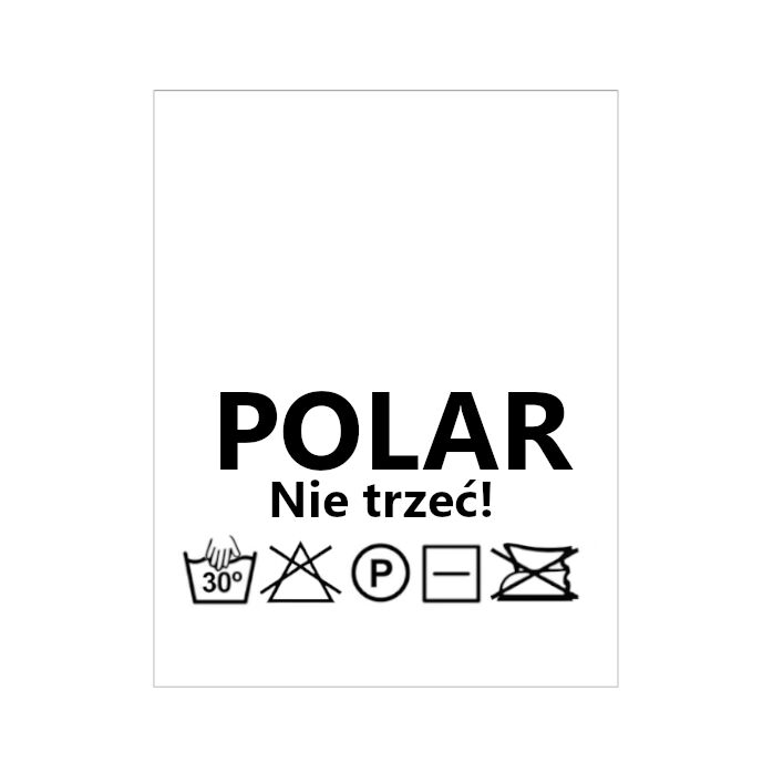 Wszywki surowcowo-ostrzegawcze POLAR 30° prać ręcznie B-So 025