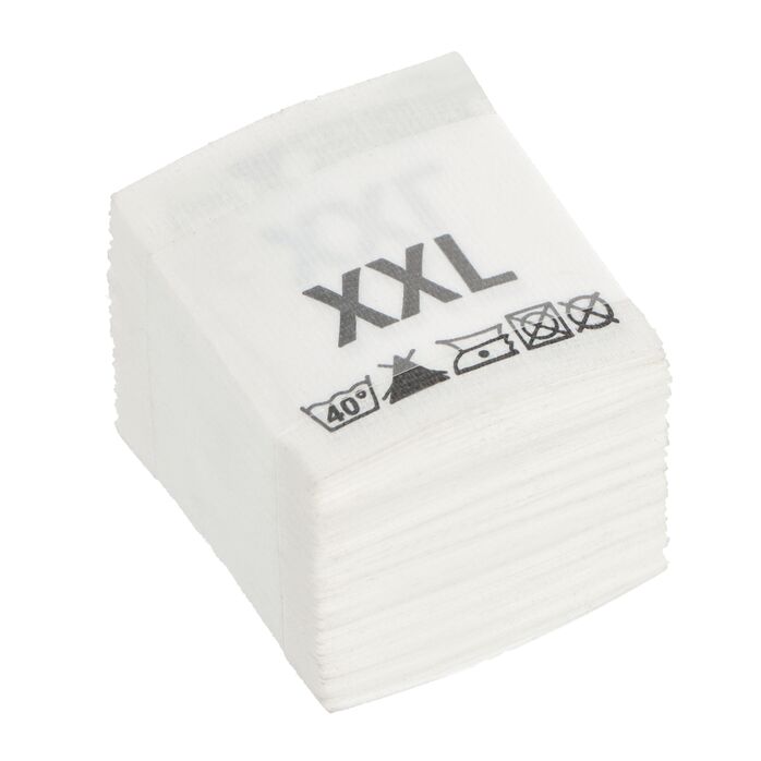 Wszywki przepis prania rozmiar XXL Pranie 40° 20 x 22mm
