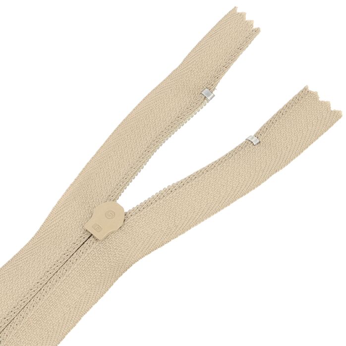 Zamek błyskawiczny #5 nierozdzielczy 12cm kolor beżowy
