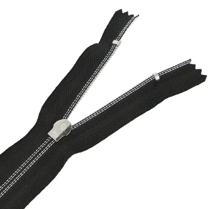Zamek błyskawiczny #5 nierozdzielczy ozdobny 16cm kolor czarny