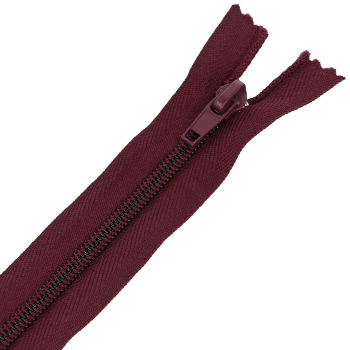 Zamek błyskawiczny #5 nierozdzielczy 14cm kolor bordowy
