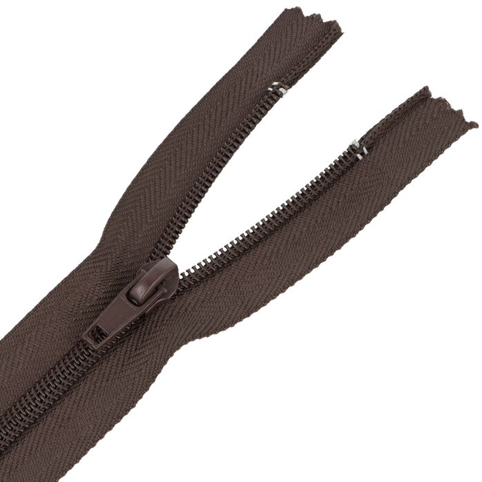 Zamek błyskawiczny #5 nierozdzielczy 14cm kolor brązowy