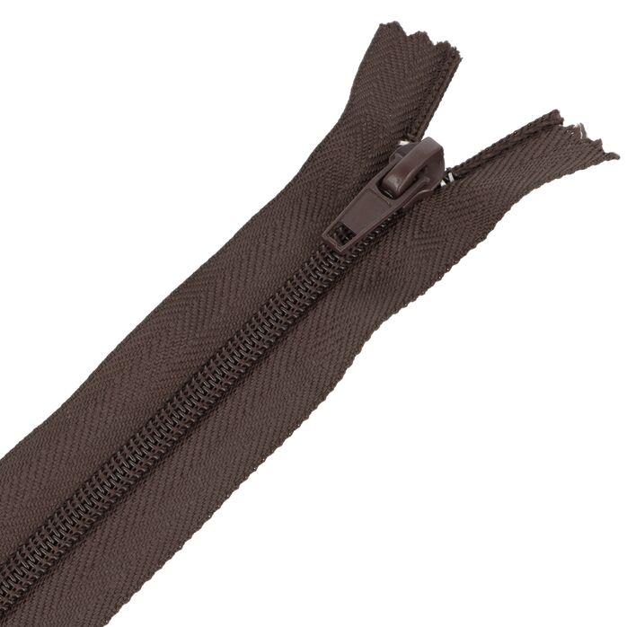 Zamek błyskawiczny #5 nierozdzielczy 14cm kolor brązowy
