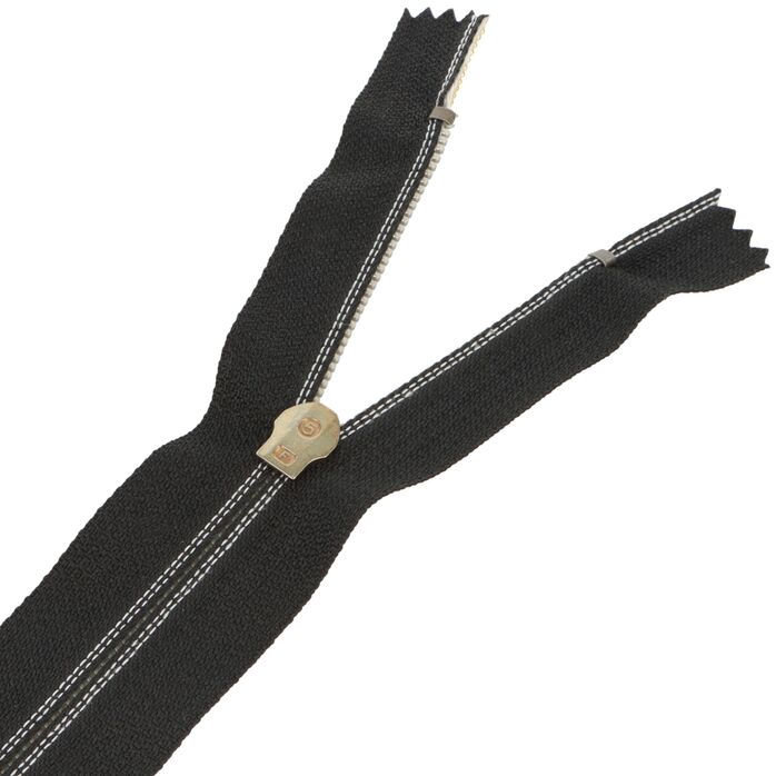 Zamek błyskawiczny #5 nierozdzielczy ozdobny 16cm kolor czarny
