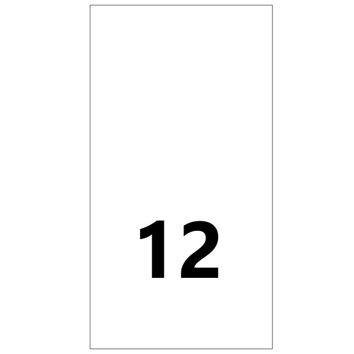 Wszywki rozmiarowe 12