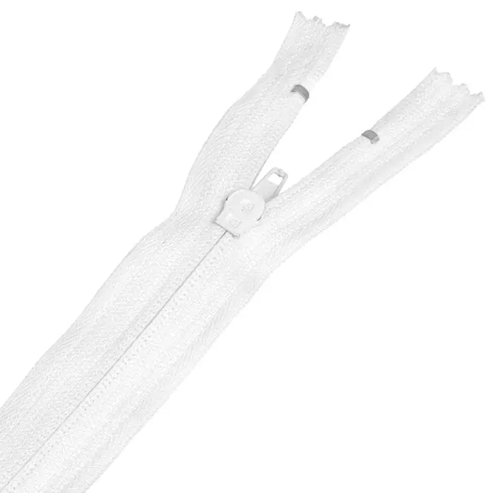 Zamek błyskawiczny #5 nierozdzielczy 25cm kolor biały