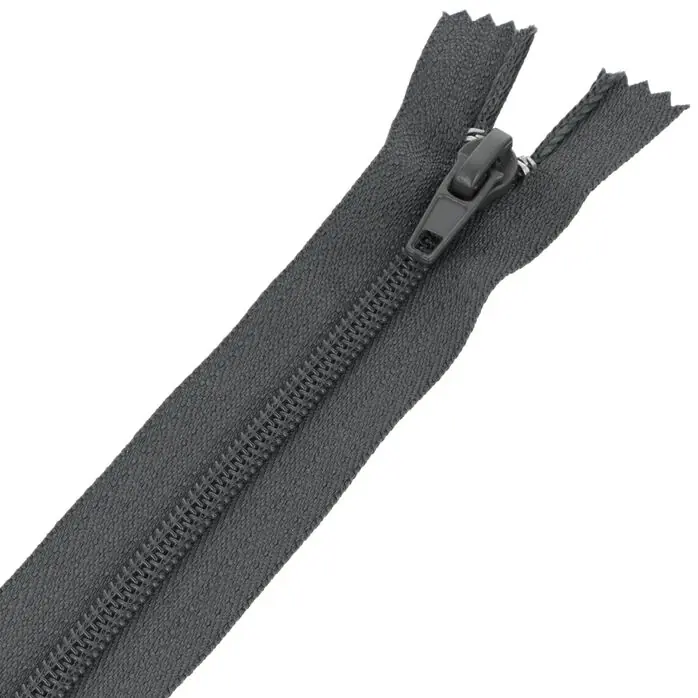 Zamek błyskawiczny #5 nierozdzielczy 18cm kolor szary ciemny