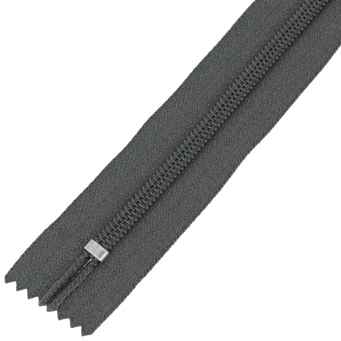 Zamek błyskawiczny #5 nierozdzielczy 18cm kolor szary ciemny