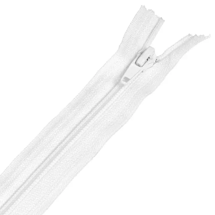 Zamek błyskawiczny #5 nierozdzielczy 25cm kolor biały