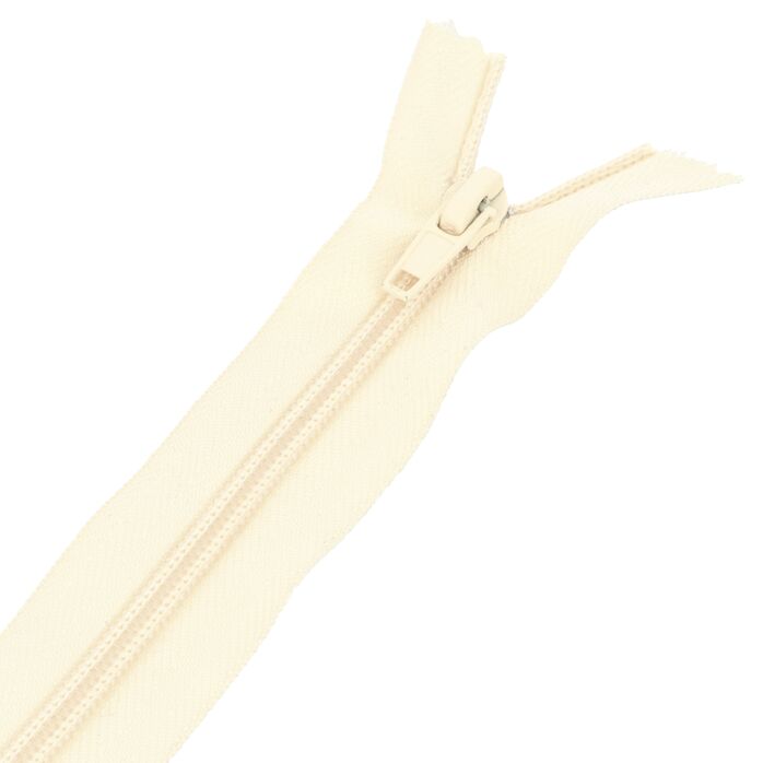 Zamek błyskawiczny #5 nierozdzielczy 18cm kolor beżowy jasny