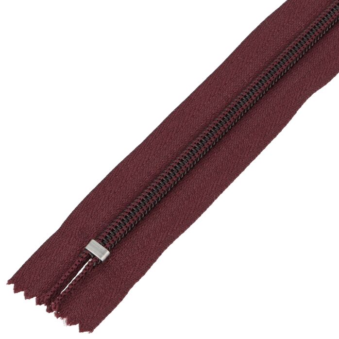 Zamek błyskawiczny #5 nierozdzielczy 18cm kolor bordowy