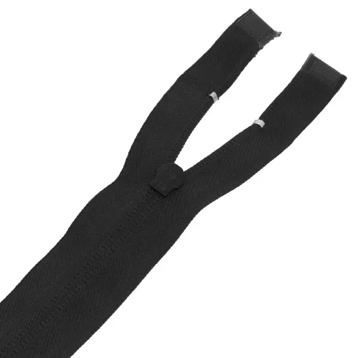Zamek błyskawiczny #5 rozdzielczy dwusuwakowy góra dół 35cm kolor czarny