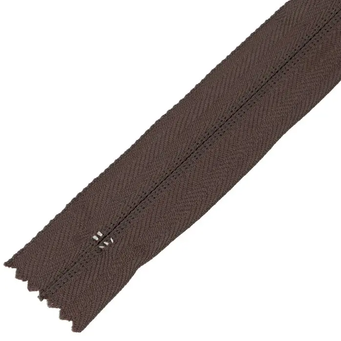 Zamek błyskawiczny #5 nierozdzielczy 25cm kolor brązowy