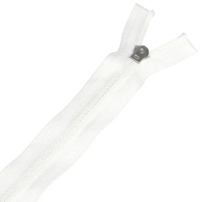 Zamek spirala #5 rozdzielczy ozdobny dwusuwakowy góra dół 35cm kolor biały